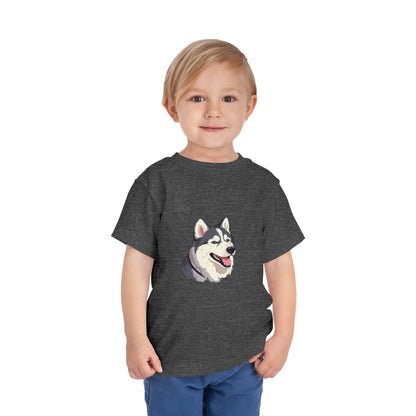 Malamute Head Toddler Unisex Short Sleeve Crewneck Tee
