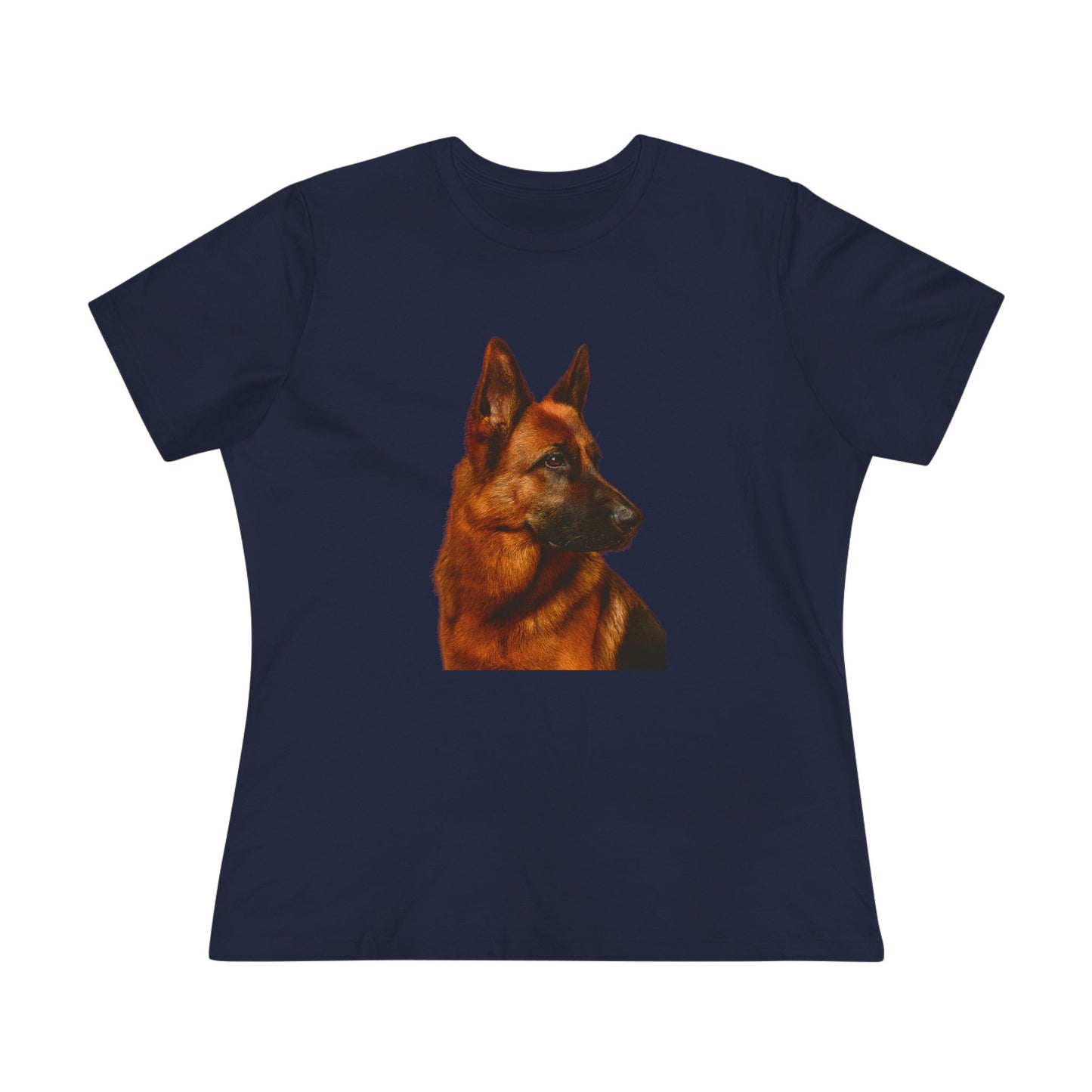 German Shepherd Head Women's Short Sleeve Crewneck Tee