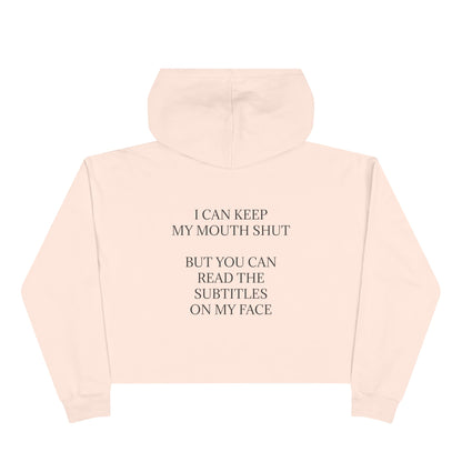 Subtitles Women's Crop Hoodie