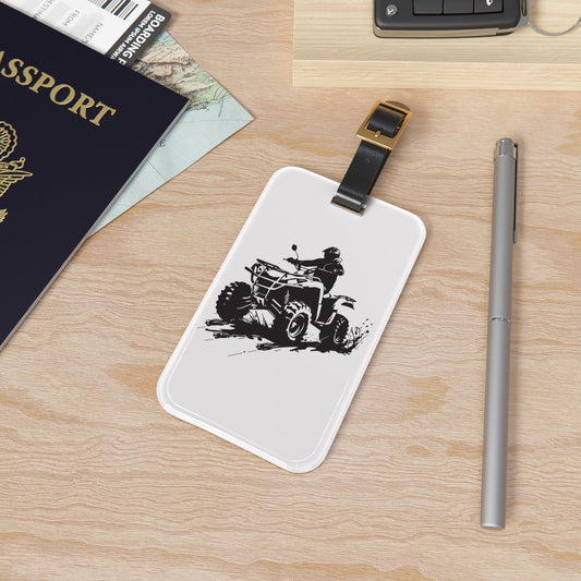 Slingin' Mud Quad Leather Strap Luggage Tag