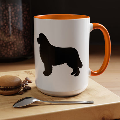 Newfie Silhouette 2-Tone Coffee Mug