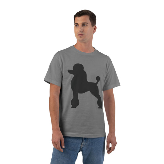 Poodle Silhouette Men's Short-Sleeve Crewneck Tee