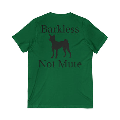 Barkless Not Mute Unisex Short Sleeve V-Neck Tee