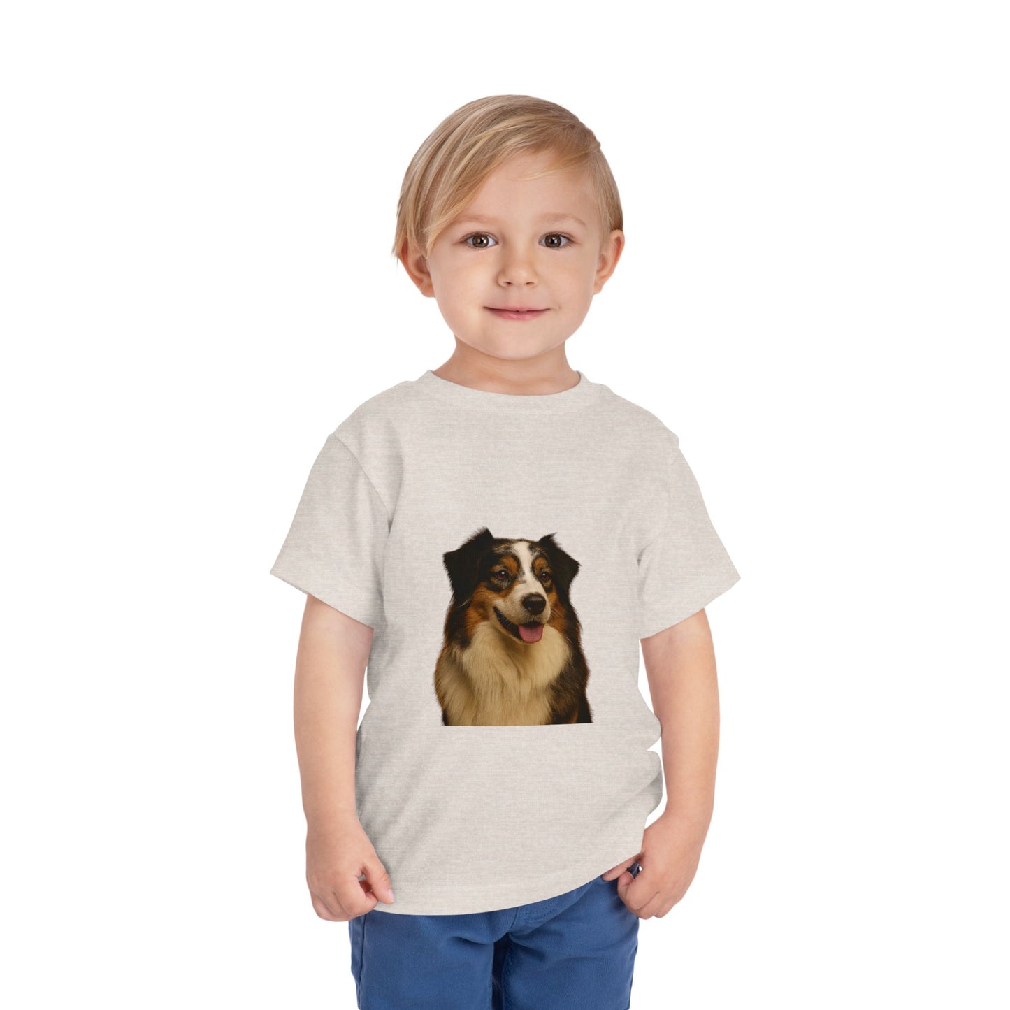Aussie Head Toddler Unisex Short Sleeve Crewneck Tee