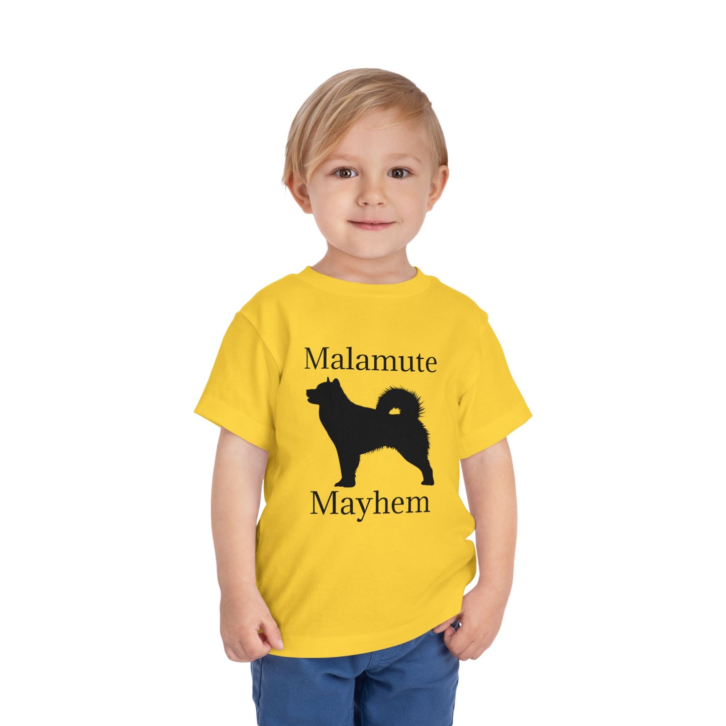 Malamute Mayhem Toddler Unisex Short Sleeve Crewneck Tee