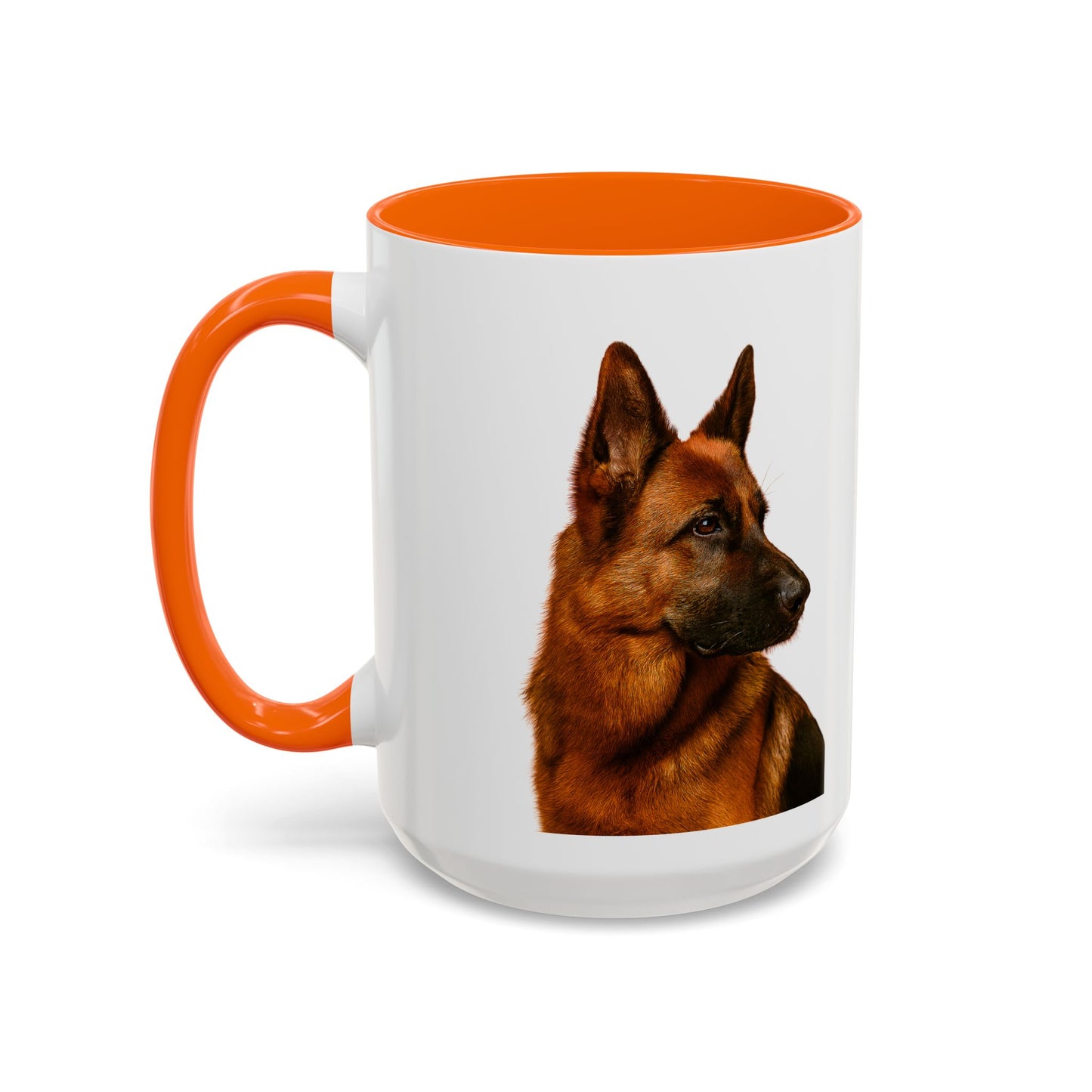 German Shepherd Head 2-Tone Coffee Mug