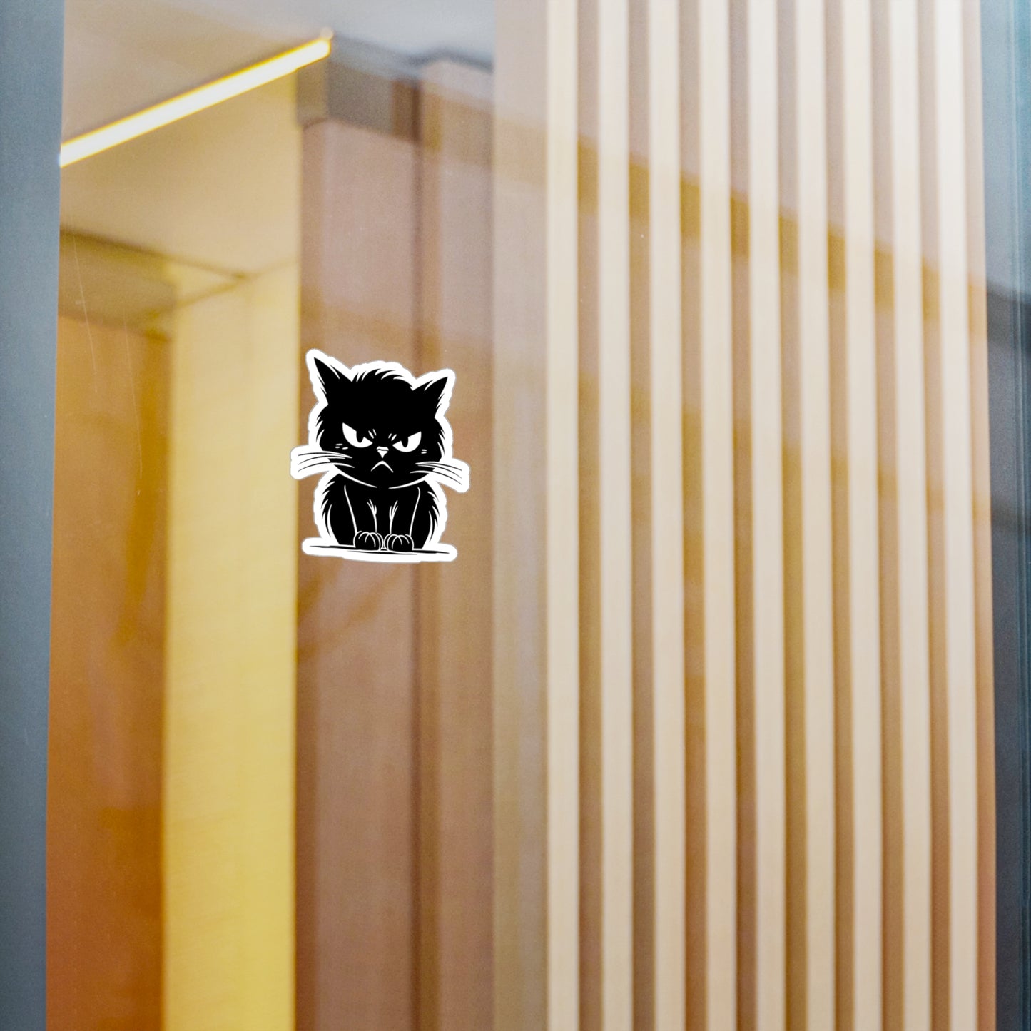 Angry Cat Vinyl Decal