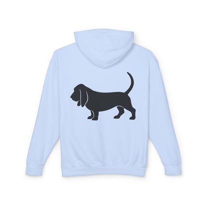 Basset Hound Silhouette Unisex Lightweight Hoodie