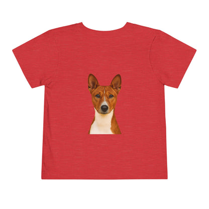 Basenji Head Toddler Unisex Short Sleeve Crewneck Tee