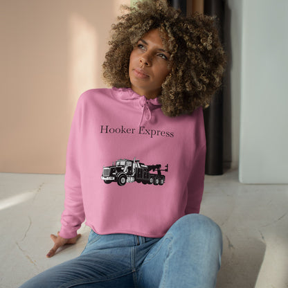 H**ker Express Heavy Tow Truck Women's Crop Hoodie