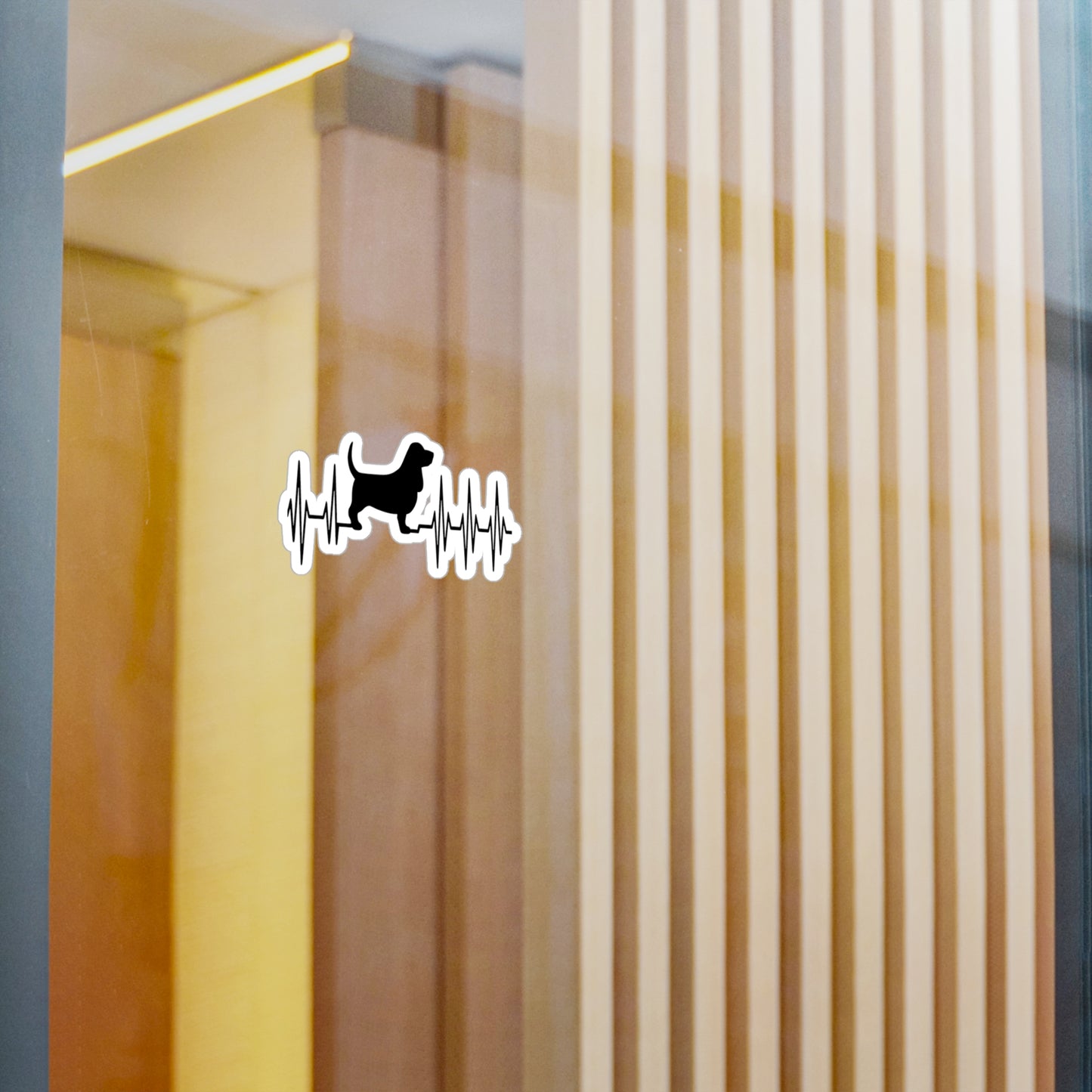 My Heart Beats For Basset Hounds Vinyl Decal