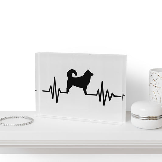My Heart Beats For Malamutes Acrylic Photo Block