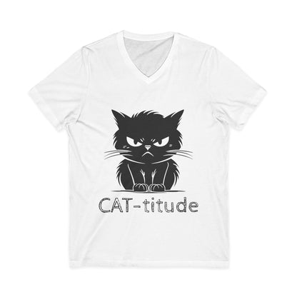 CAT-titude Unisex Short Sleeve V-Neck Tee