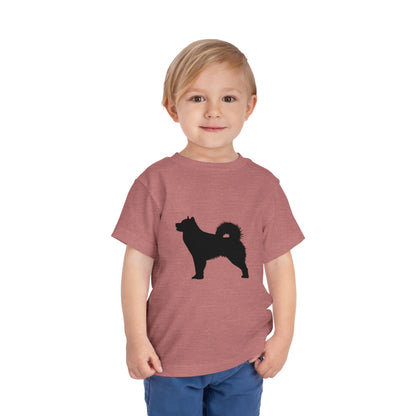 Malamute Silhouette Toddler Unisex Short Sleeve Crewneck Tee
