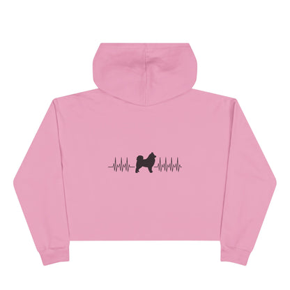 My Heart Beats For Samoyeds Women's Crop Hoodie