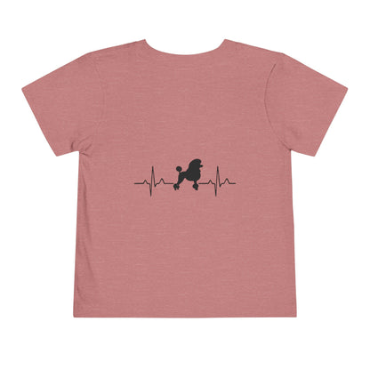 My Heart Beats For Poodles Toddler Unisex Short Sleeve Crewneck Tee