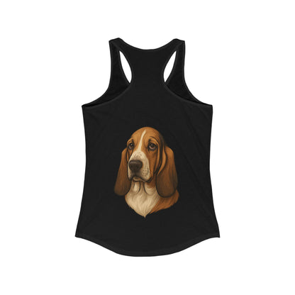 Basset Hound Head Women's Racerback Tank