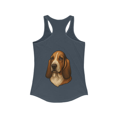 Basset Hound Head Women's Racerback Tank