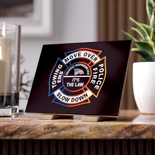 Let First Responders Live Ceramic Photo Tile