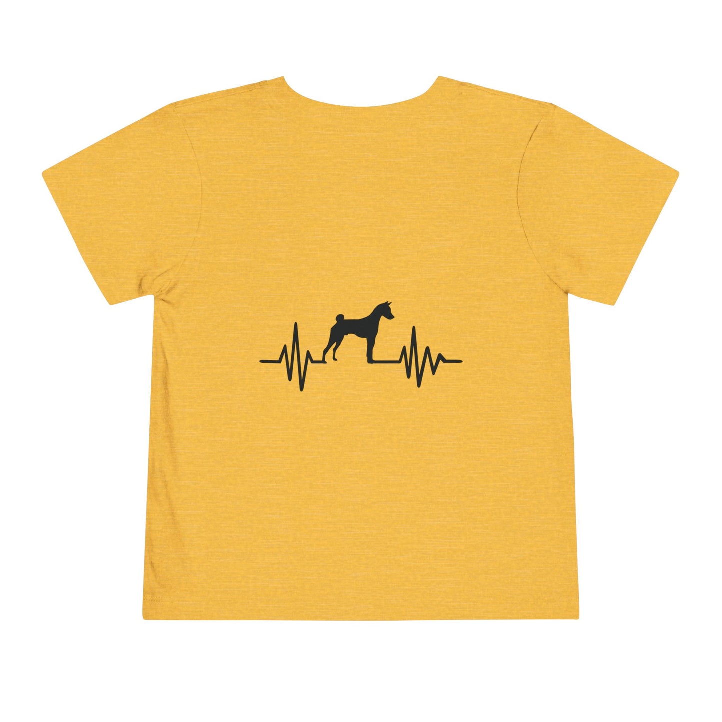 My Heart Beats For Basenjis Toddler Unisex Short Sleeve Crewneck Tee