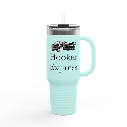 H**ker Express Heavy Tow Truck Insulated Travel Mug