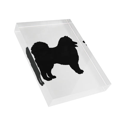 Samoyed Silhouette Acrylic Photo Block