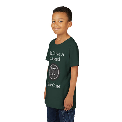 5 Speed How Cute Youth Unisex Short Sleeve Crewneck Tee