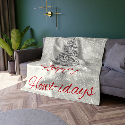 Happy Howl-idays Crushed Velvet Blanket