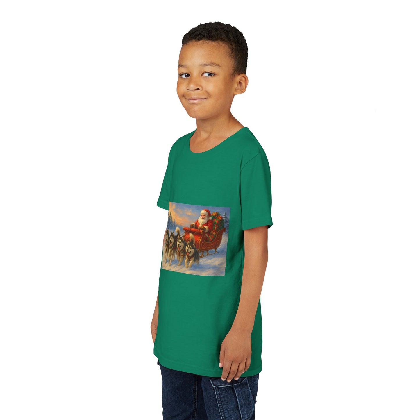 Dashing Through The Snow Youth Unisex Short Sleeve Crewneck Tee