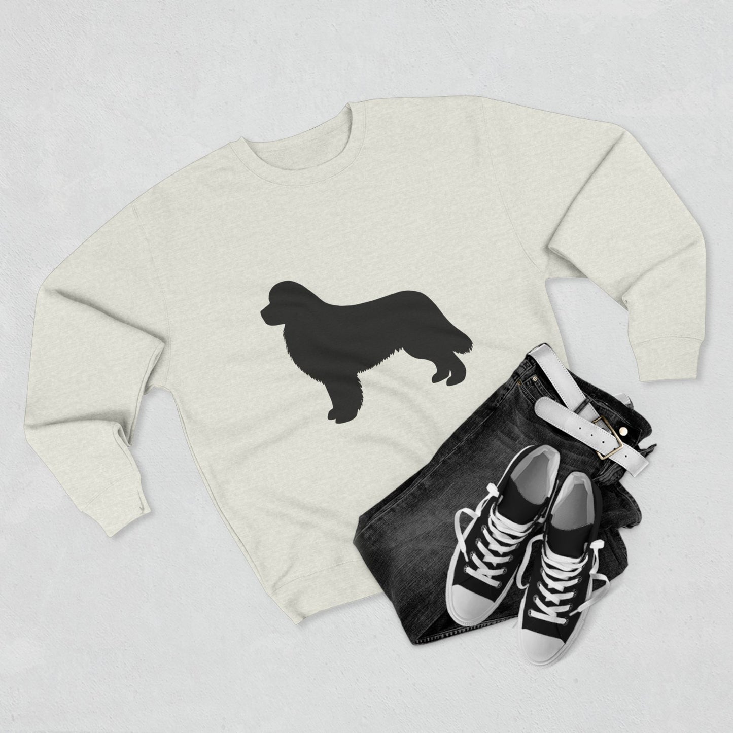 Newfie Silhouette Unisex Crewneck Sweatshirt