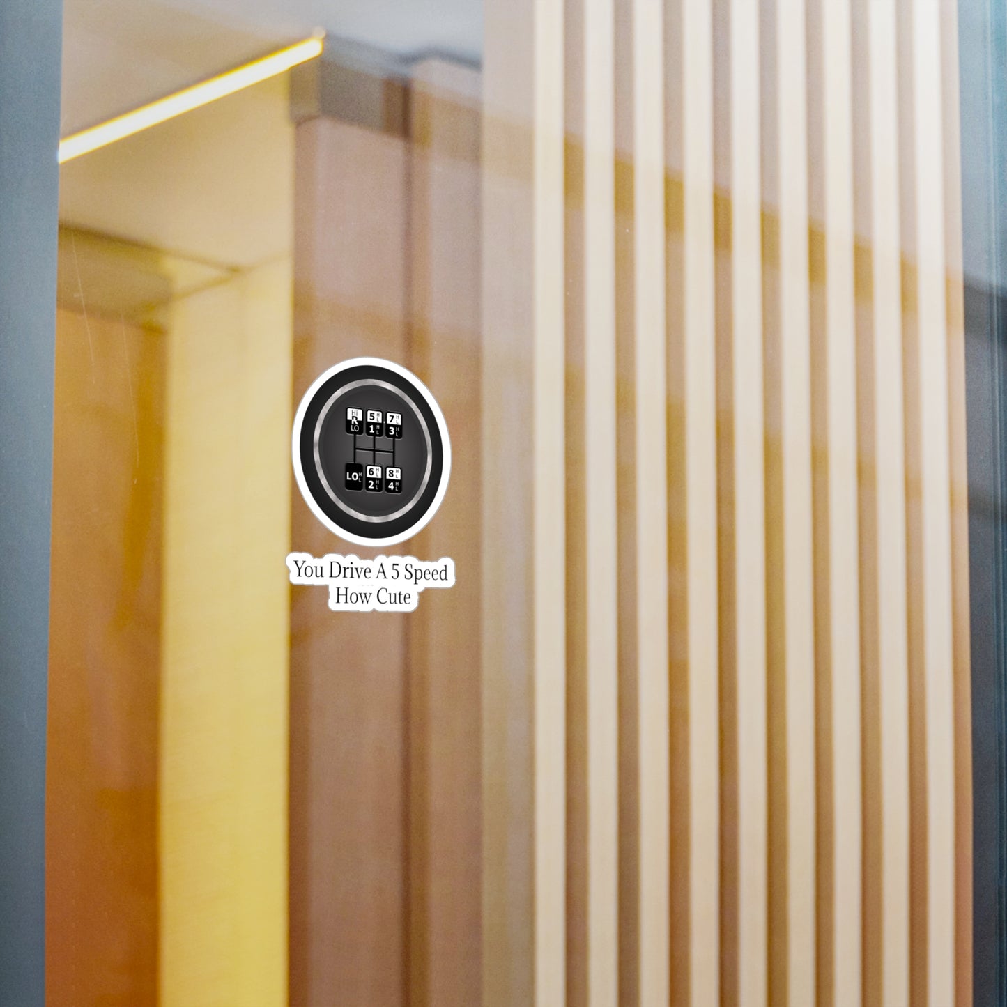 5 Speed How Cute Vinyl Decal