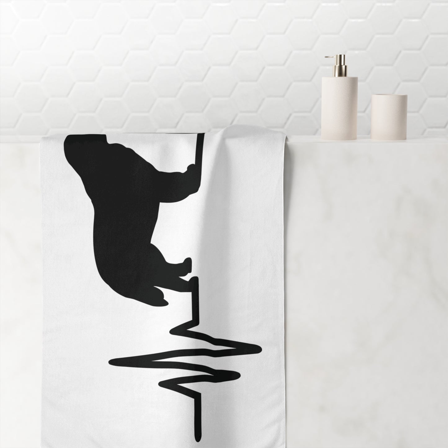 My Heart Beats For Newfies Mink-Cotton  Beach Towel