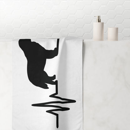 My Heart Beats For Newfies Mink-Cotton  Beach Towel