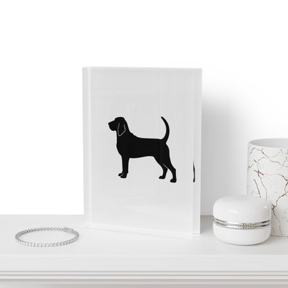 Bloodhound Silhouette Acrylic Photo Block