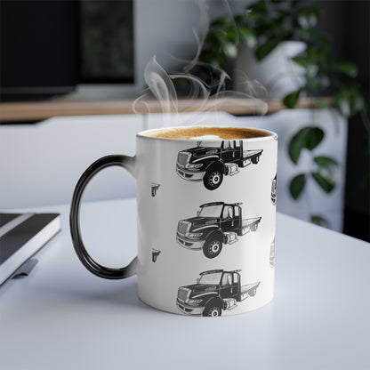 Flatbed Tow Truck Color Changing Mug