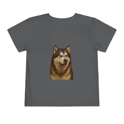 Malamute Head Toddler Unisex Short Sleeve Crewneck Tee