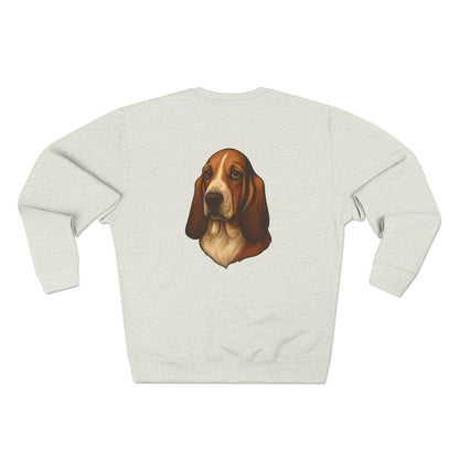 Basset Hound Head Unisex Crewneck Sweatshirt