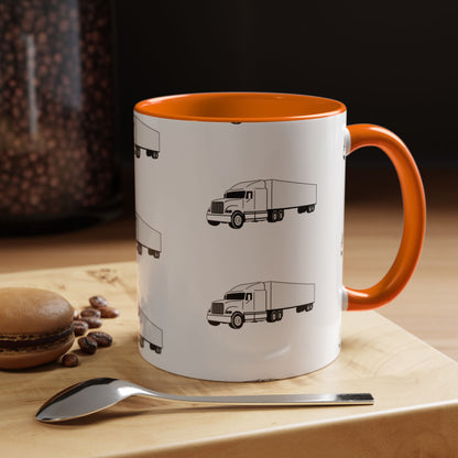 Semi Truck 2-Tone Coffee Mug