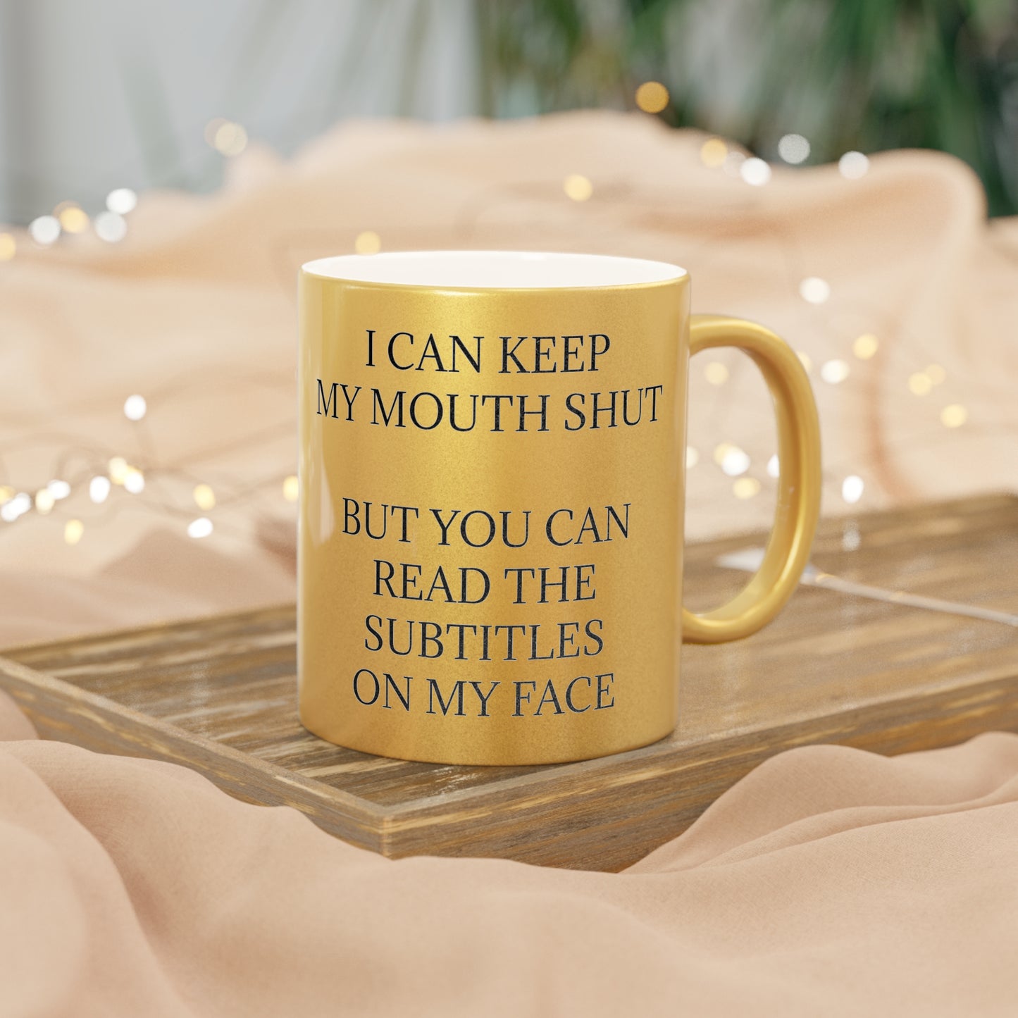 Subtitles Metallic Coffee Mug