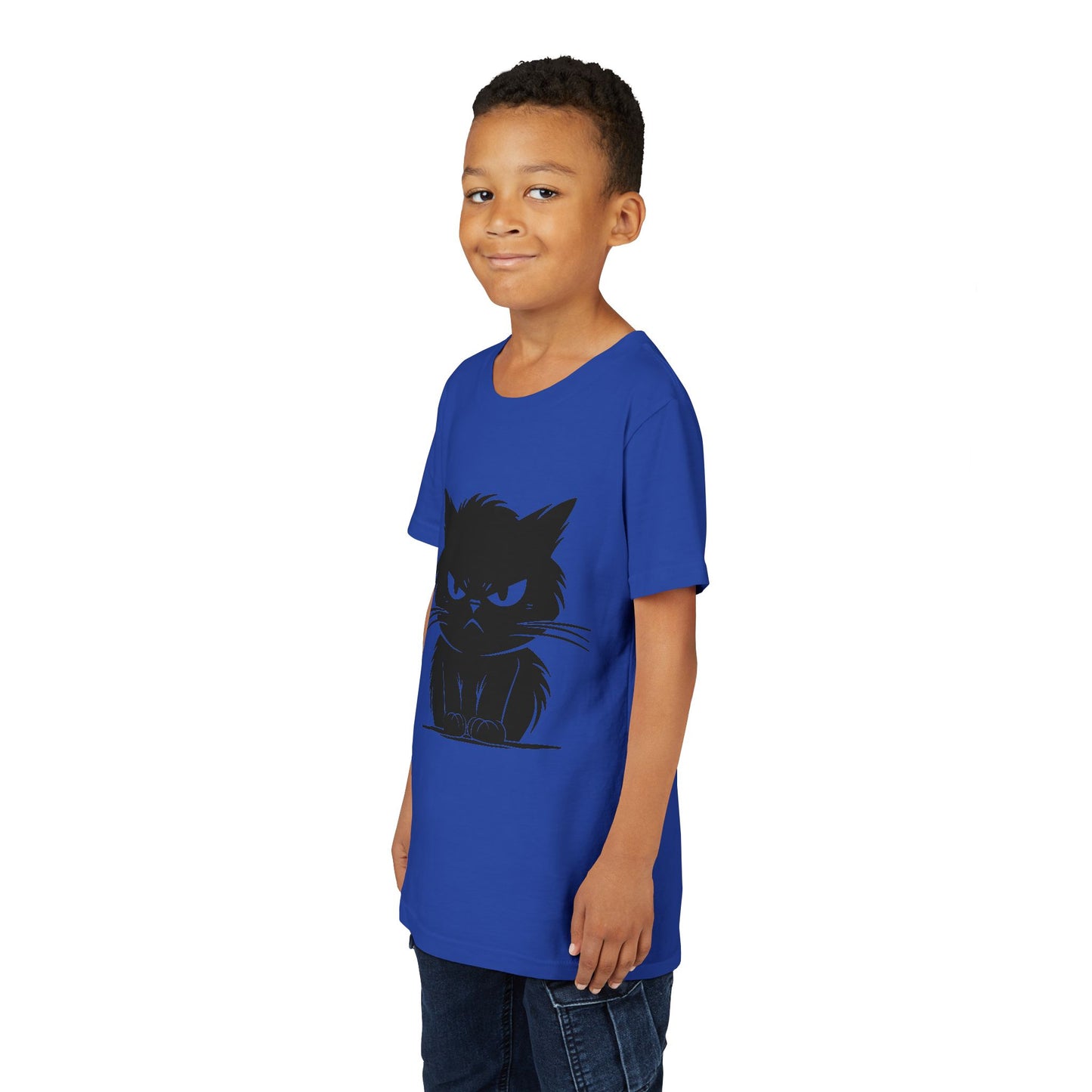 Angry Cat Youth Unisex Short Sleeve Crewneck Tee