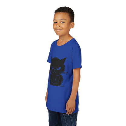 Angry Cat Youth Unisex Short Sleeve Crewneck Tee