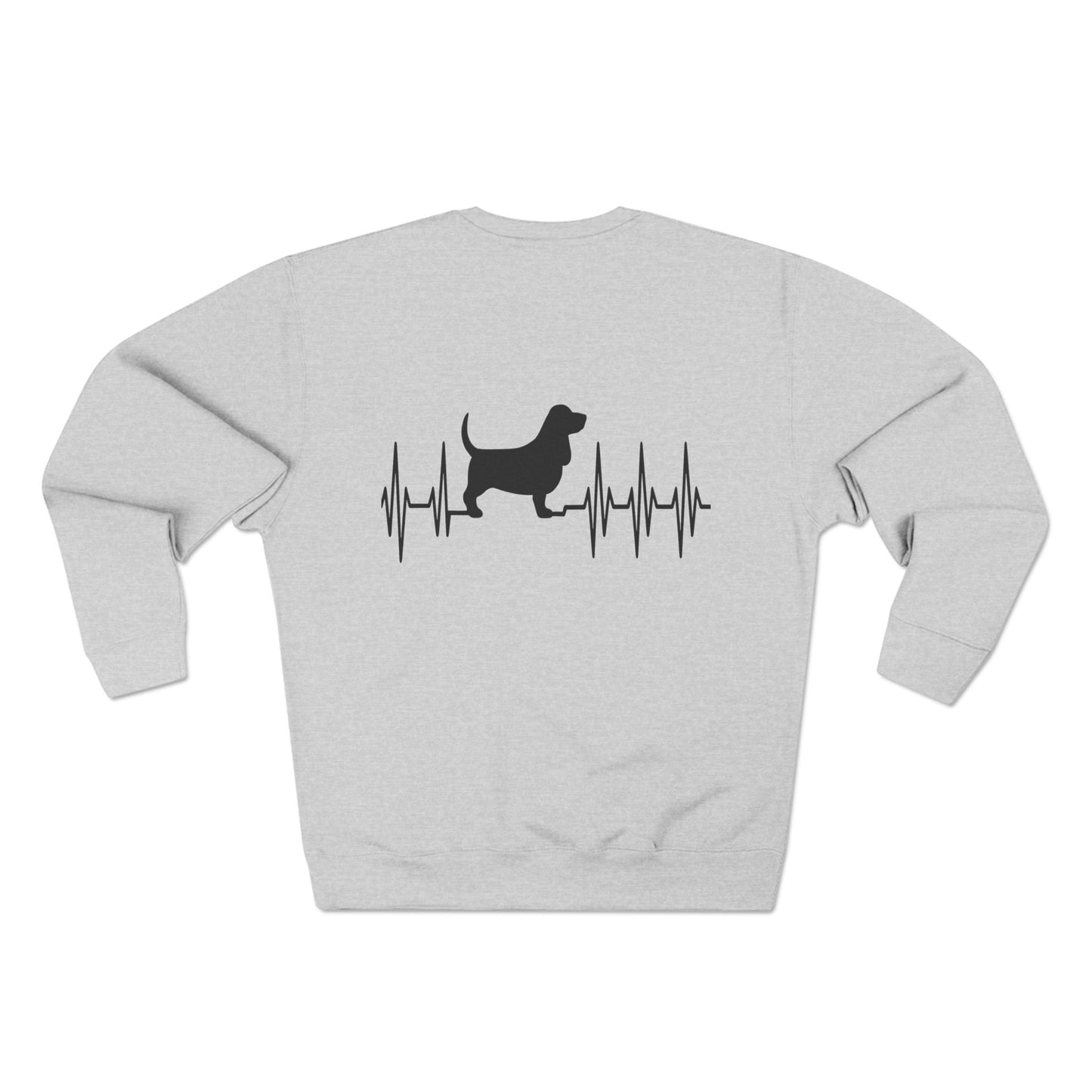 My Heart Beats For Basset Hounds Unisex Crewneck Sweatshirt
