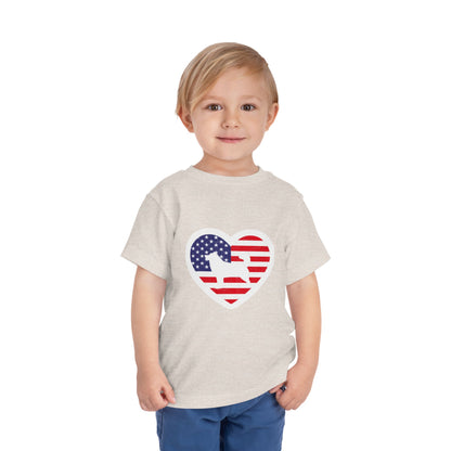 Malamute Flag Toddler Unisex Short Sleeve Crewneck Tee