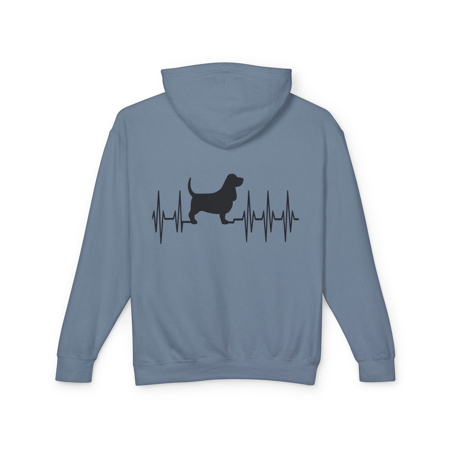 My Heart Beats For Bassets Unisex Lightweight Hoodie
