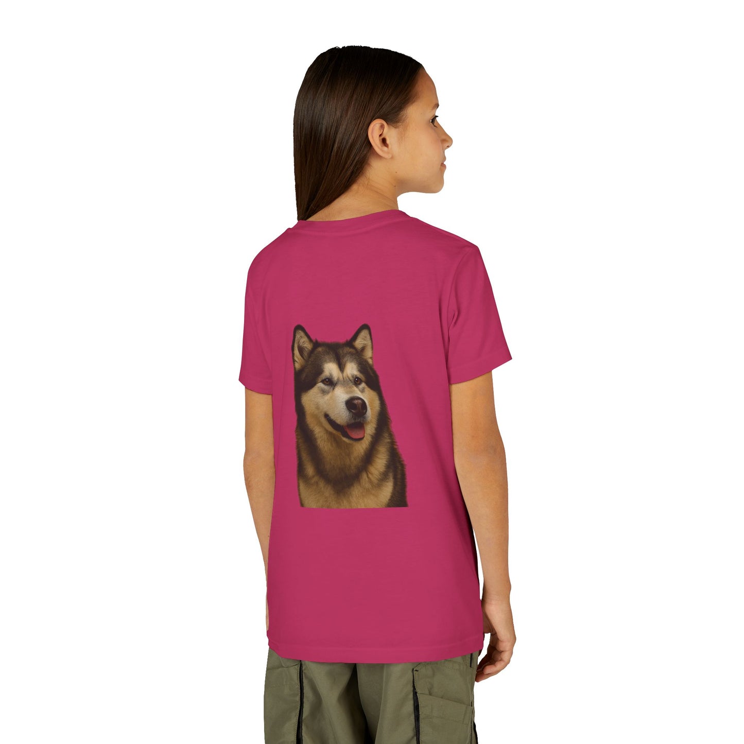 Malamute Head Youth Unisex Short Sleeve Crewneck Tee