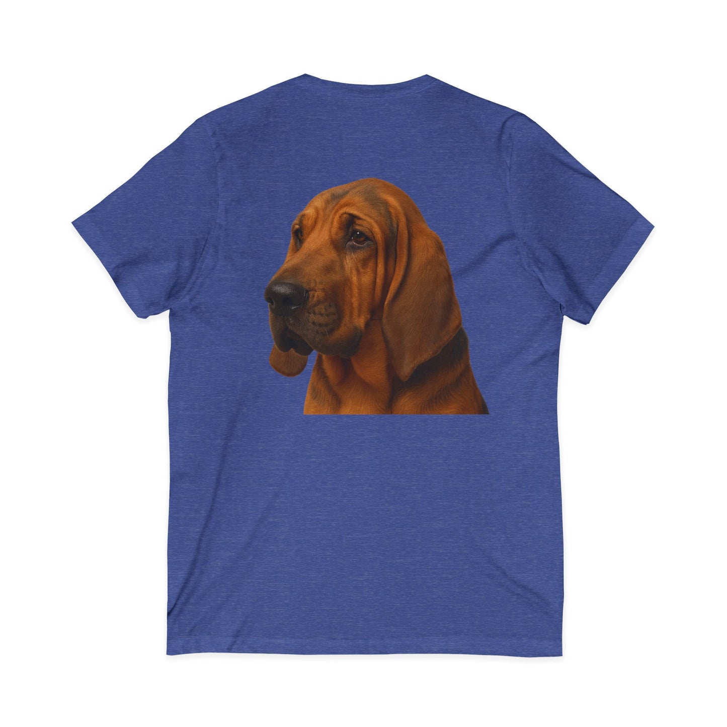 Bloodhound Head Unisex Short Sleeve V-Neck Tee