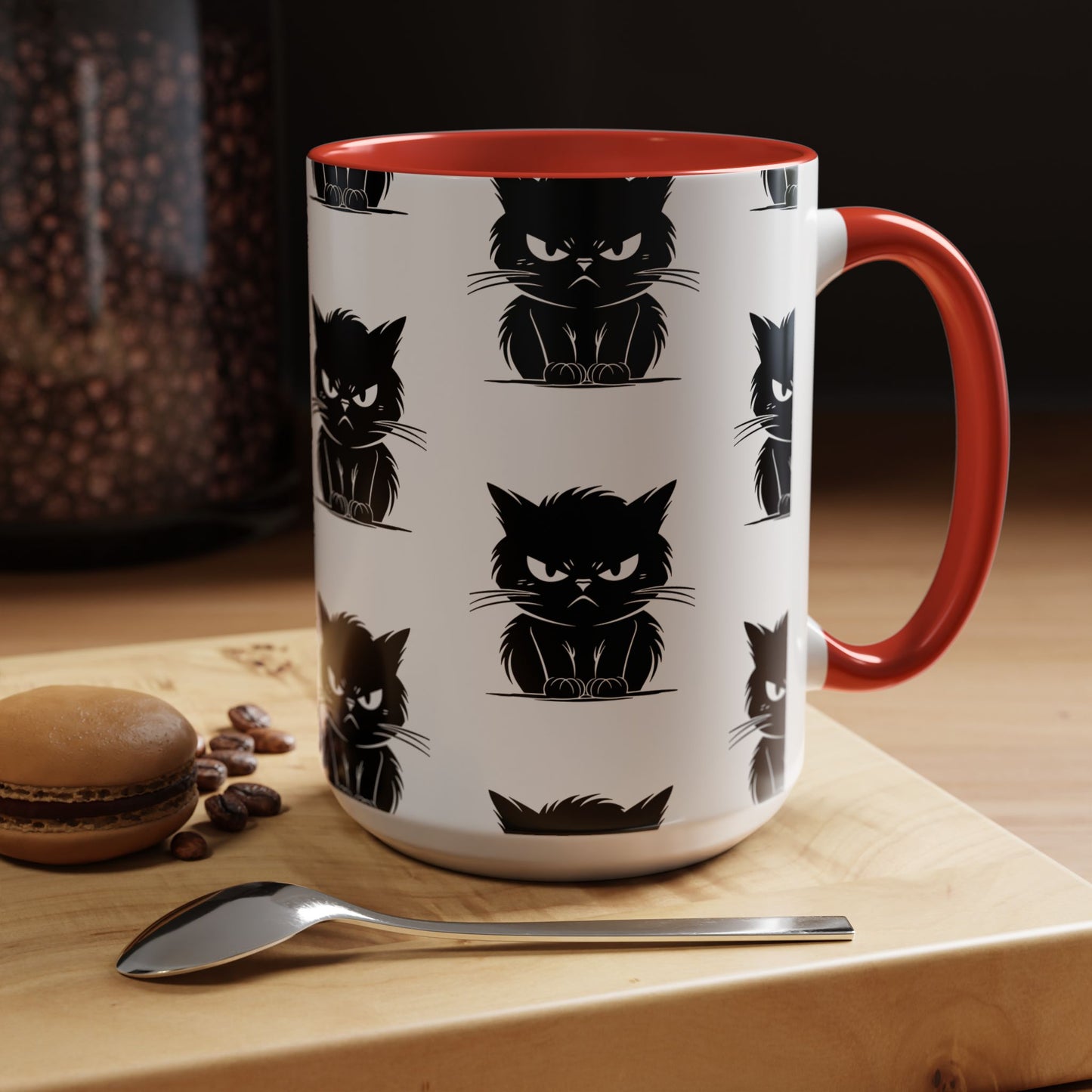 Angry Cat 2-Tone Coffee Mug