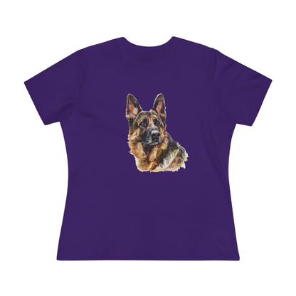 German Shepherd Head Women's Short Sleeve Crewneck Tee