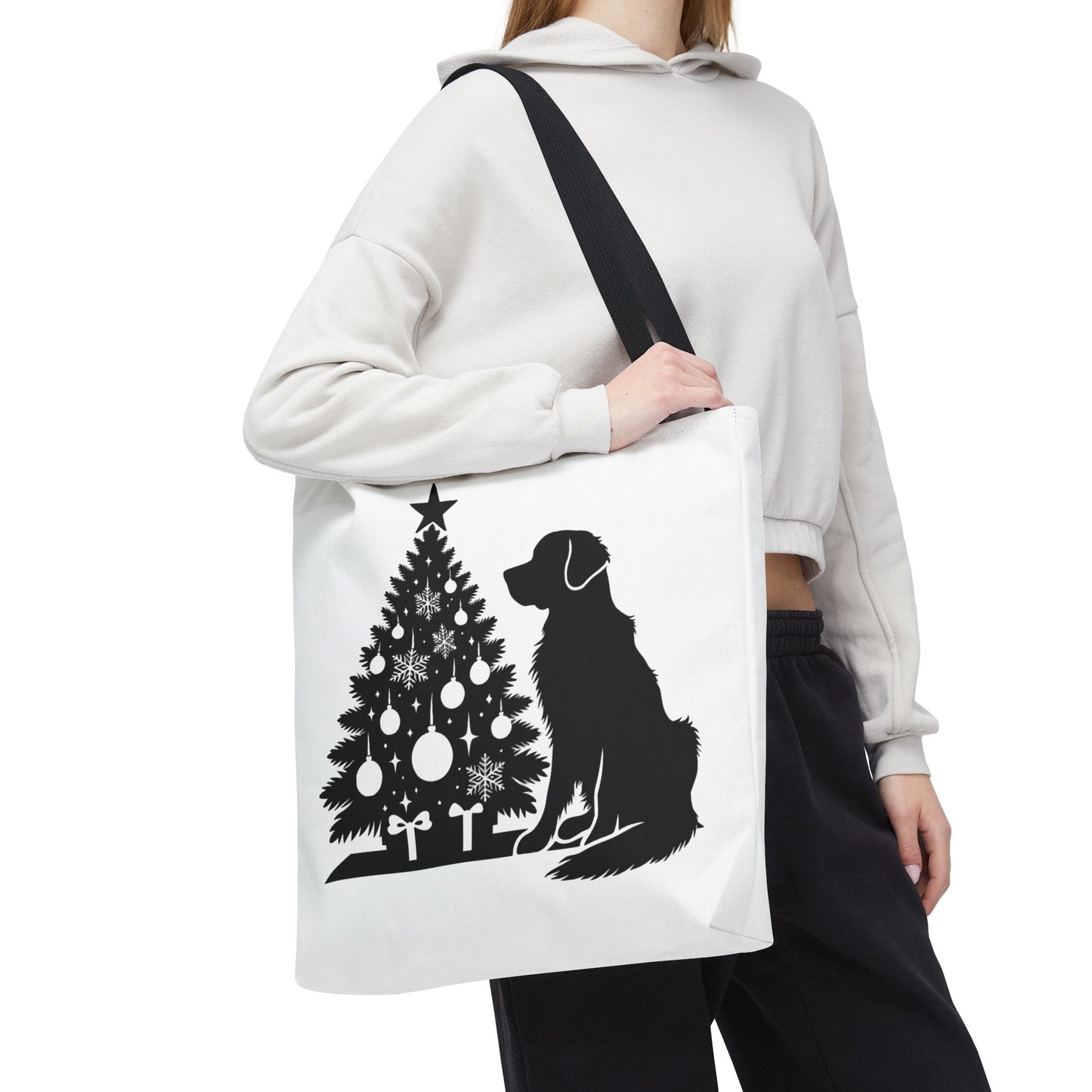 Golden Christmas Tree Tote Bag