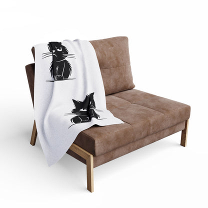 Angry Cat Arctic Fleece Blanket